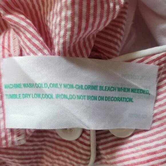 Lil Cactus Red Seersucker Overall Romper Size 2T - Picture 9 of 9